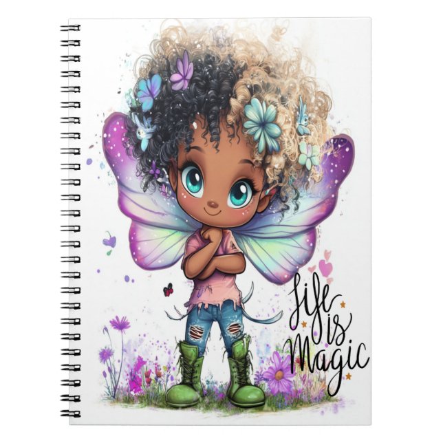 Caderno Espiral A Vida É Notebook De Espiral De Fada Mágica (Frente)