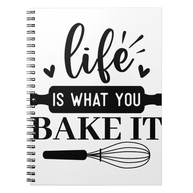Caderno Espiral A vida é o que você assar (Frente)