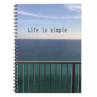 Caderno Espiral A vida é simples
