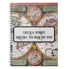Caderno Espiral A vida é um notebook de viagem