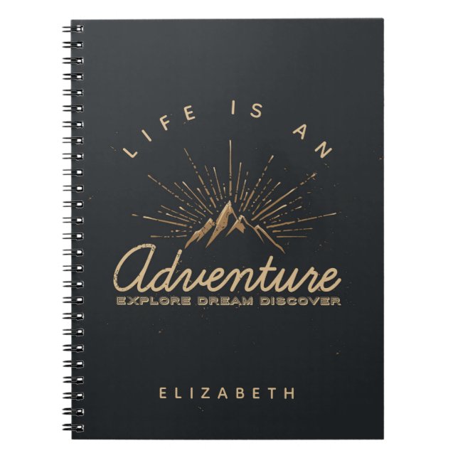 Caderno Espiral A vida é uma descoberta de sonho do Adventure Expl (Frente)
