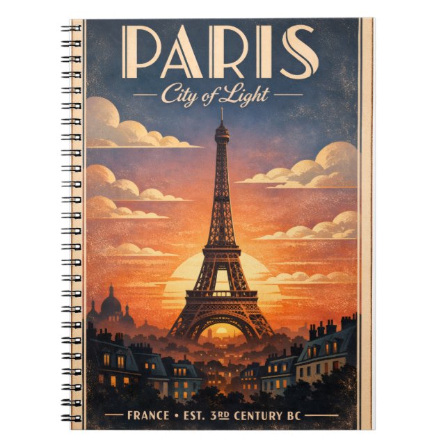 Caderno Espiral A vida em Paris (Frente)