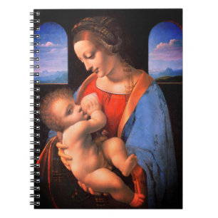 Caderno Espiral A Virgem Maria Aleitando A Criança Cristo-324