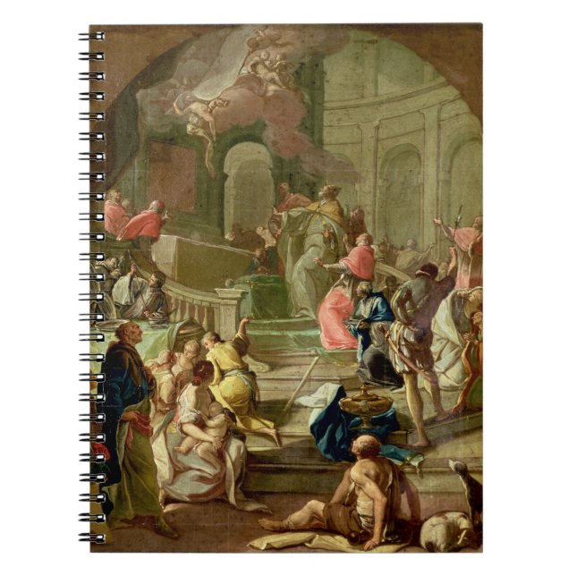 Caderno Espiral A visão de St. Benedict, c.1760 (Frente)