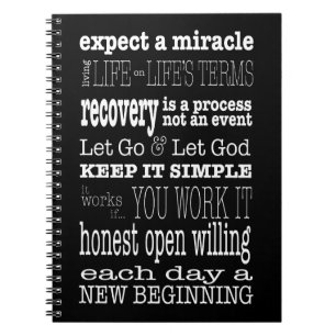 Caderno Espiral AA Sayings & Slogans 2