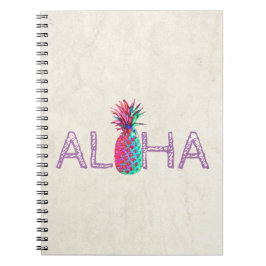 Caderno Espiral Abacaxi Adorável Aloha Havaiana