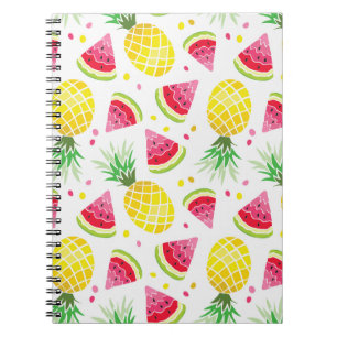 Caderno Espiral Abacaxi de Abacaxi de Verão Impressão