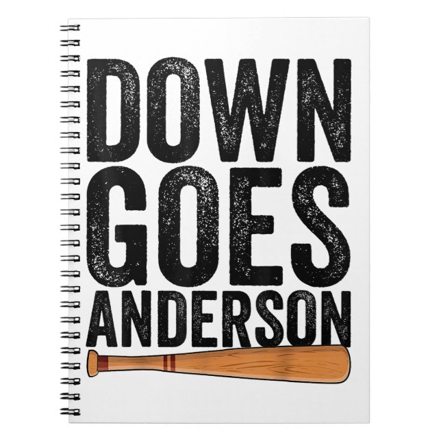 Caderno Espiral ABAIXO VAI ANDERSON FUNNY BASEBALL presente ANDERS (Frente)