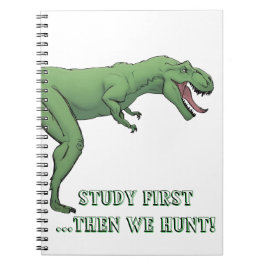 Caderno Espiral Abastecimento escolar de dinossauros T-Rex