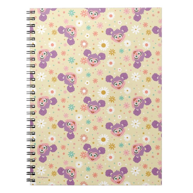 Caderno Espiral Abby Cadabby | Padrão Floral Facial (Frente)