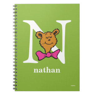 Caderno Espiral ABC do Dr. Seuss: Letra N - Branco Adicione seu