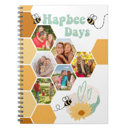 Caderno Espiral Abelha-Boca-Colagem Foto Honeycomb
