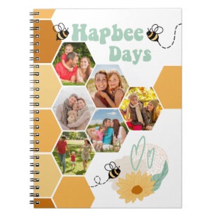 Caderno Espiral Abelha-Boca-Colagem Foto Honeycomb