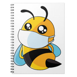 Caderno Espiral abelha coronavírus