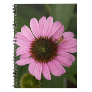 Caderno Espiral Abelha de Mel na Flor Cone