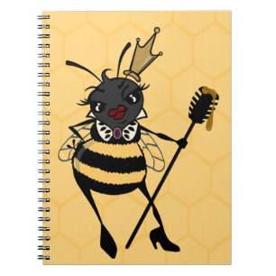 CADERNO ESPIRAL ABELHA DE RAINHA COM NOTEBOOK ESPIRAL HONEYCOMB