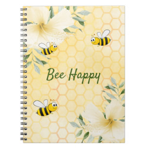 Caderno Espiral Abelha Feliz Bombus Abelhas amarelas no verão