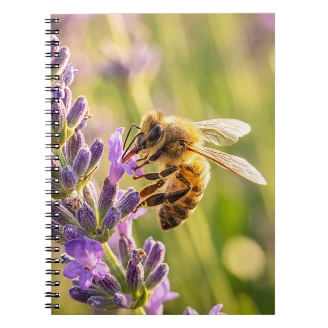 Caderno Espiral Abelha na Lavanda (Frente)
