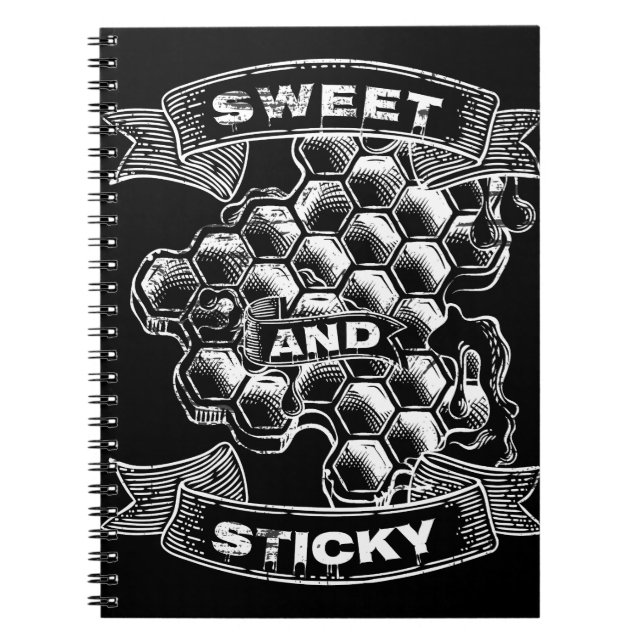 Caderno Espiral Abelhas de mel doce e picante (Frente)