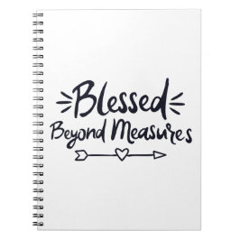 Caderno Espiral Abençoado Além Das Medidas, Gospel Diz Mero Cristo
