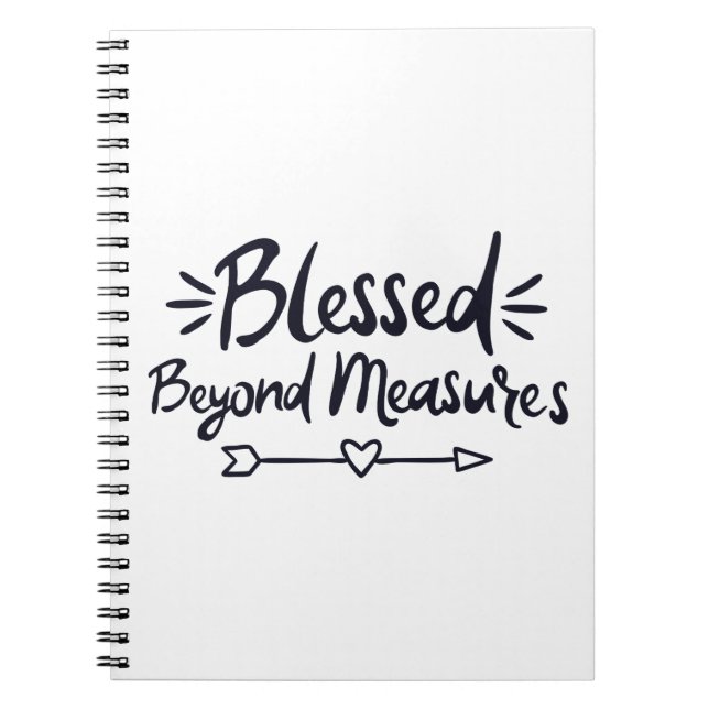 Caderno Espiral Abençoado Além Das Medidas, Gospel Diz Mero Cristo (Frente)