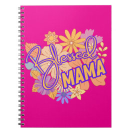 Caderno Espiral Abençoado MaMa com Flores