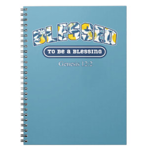 Caderno Espiral Abençoado Seja Uma Bênção Design De Limão Italiano