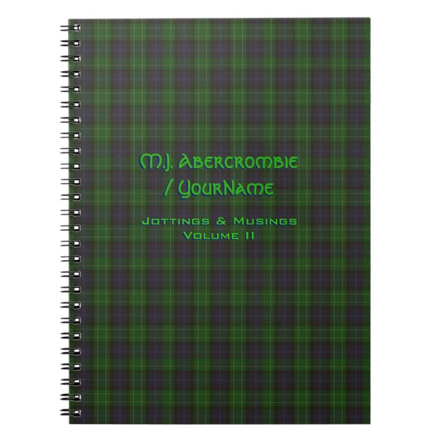 Caderno Espiral Abercrombie Clan tartan (Frente)