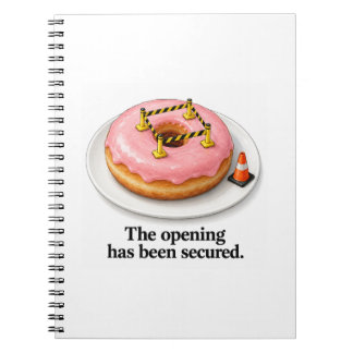 Caderno Espiral Abertura Segura Piada de Segurança Rosquinha