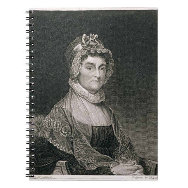Caderno Espiral Abigail Adams, gravado por G.F. Tempestade (Frente)