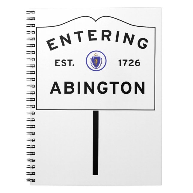 Caderno Espiral Abington Massachusetts, Sinal de entrada na cidade (Frente)