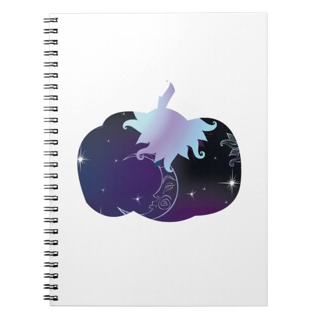 Caderno Espiral Abóbora Azul Escuro (Frente)