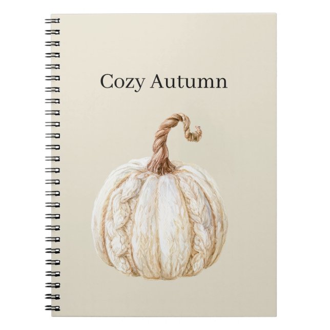 Caderno Espiral Abóbora Creme Aconchegante (Frente)