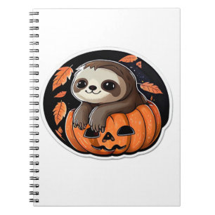 Caderno Espiral Abóbora de preguiça-de-bruxa-de-bruxa