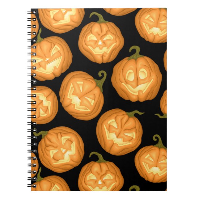 Caderno Espiral Abóboras de Halloween (Frente)