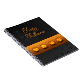 Caderno Espiral Abóboras de Halloween Jack-o-Lantern
