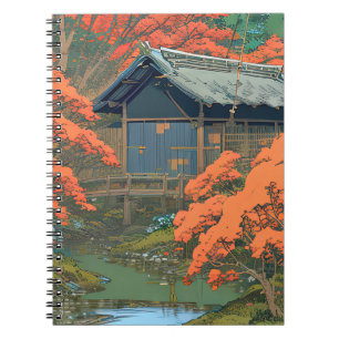 Caderno Espiral Abode do lado aquático russo