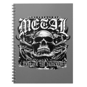 Caderno Espiral Abrace a escuridão, solte o metal