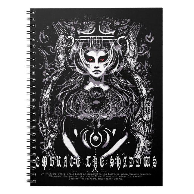 Caderno Espiral Abrace as Sombras (Frente)