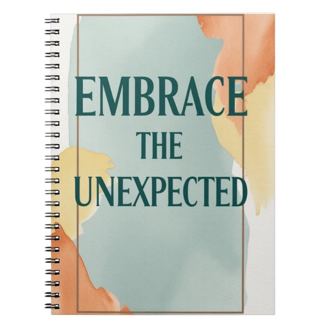 Caderno Espiral Abrace o Inesperado opção 2 (Frente)