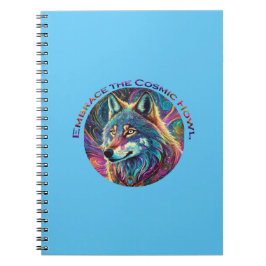 Caderno Espiral Abrace o Lobo de Howl Cósmico