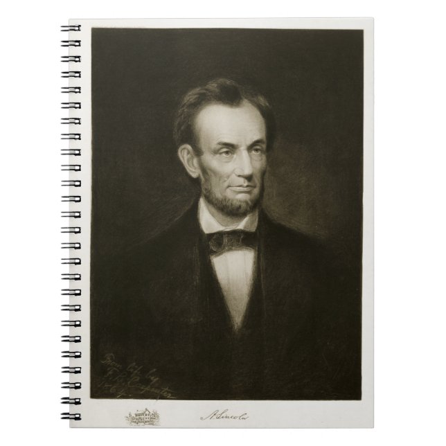 Caderno Espiral Abraham Lincoln, 16o presidente do Stat unido (Frente)
