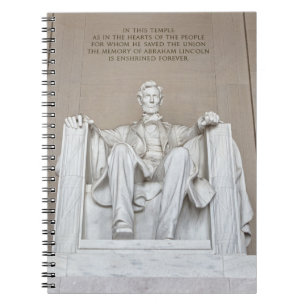 Caderno Espiral Abraham Lincoln Statue