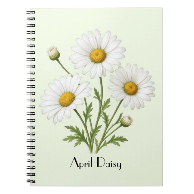 Caderno Espiral Abril Daisy Flores (Frente)