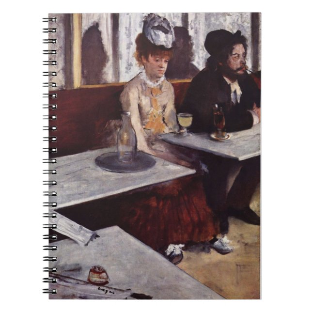 Caderno Espiral Absinthe - Edgar Degas - c1876 (Frente)