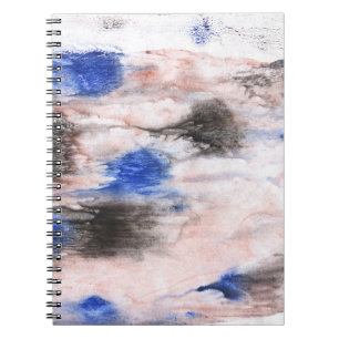 Caderno Espiral Abstração de nuvem. fundo de aquarela abstrato.