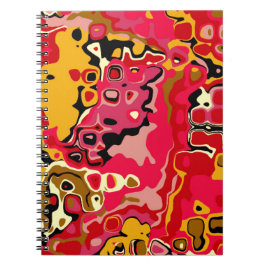 Caderno Espiral Abstração Vermelha - Mosaico