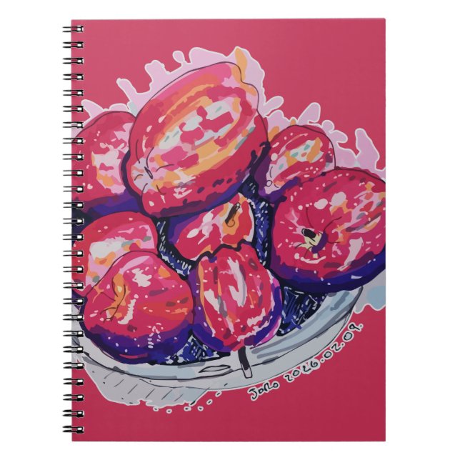 Caderno Espiral Abstract Apples (Frente)