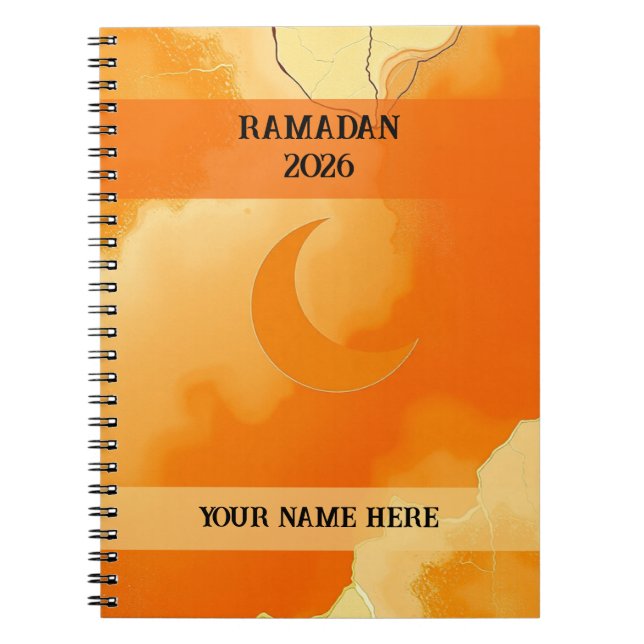 Caderno Espiral Abstract Beige Islamic (Frente)