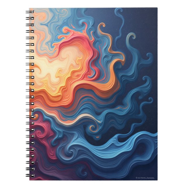 Caderno Espiral Abstract colorful notebook. (Frente)